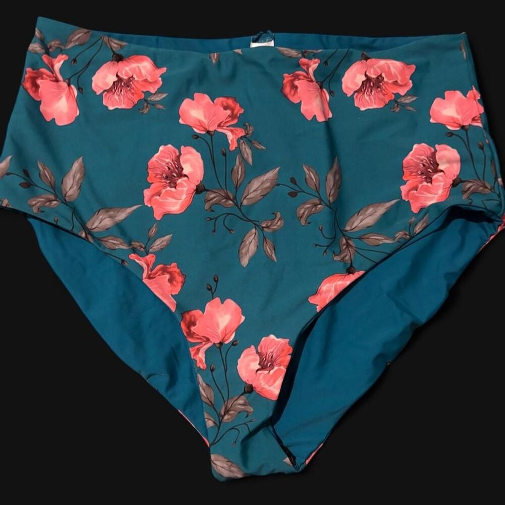 Reversible Bikini Bottoms Plus Size Women's Tankini Bottoms 3XL